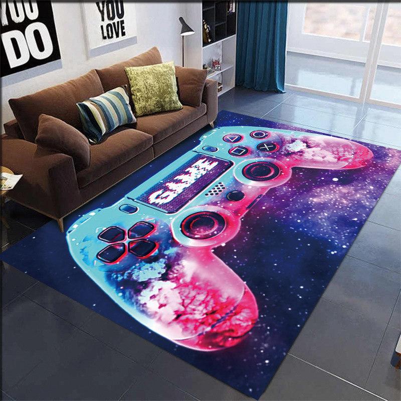 3D Cartoon Gamer Game Controller Area Rug,Carpet Rug for Living Room Bedroom Sofa Doormat Decoration Kid Play Non-slip Floor Mat