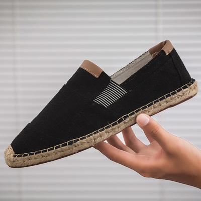 Outdoor Fisherman's Shoes Men's, Straw Cloth Shoes Pedals Travel Canvas Shoes
