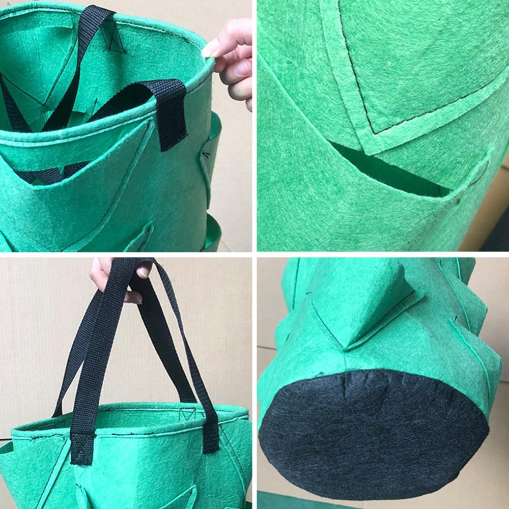 Plastic Strawberry Planting Bag Plant Grow Hanging Bag Garden Supplies
