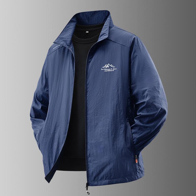 Summer Sun Protection Men's Jacket Ultra-Light Thin Skin-Friendly Breathable UV Proof Fishing Ice Silk Sunscreen Coat