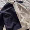 Retro Double-sided Striped Women Lapel Jacket Autumn New Loose Short Casual Long-sleeved Top