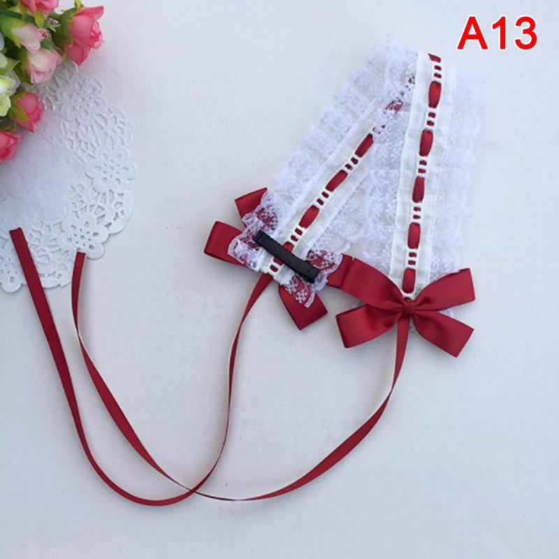 Lolita Tiara Headband Lolita Lace Bow Knot Ribbon Maid Diy Headband