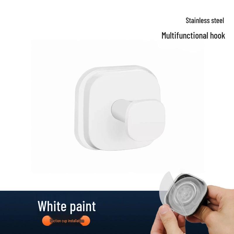 Stainless Steel No-Punch Vacuum Suction Cup Hook for Kitchen & Bathroom