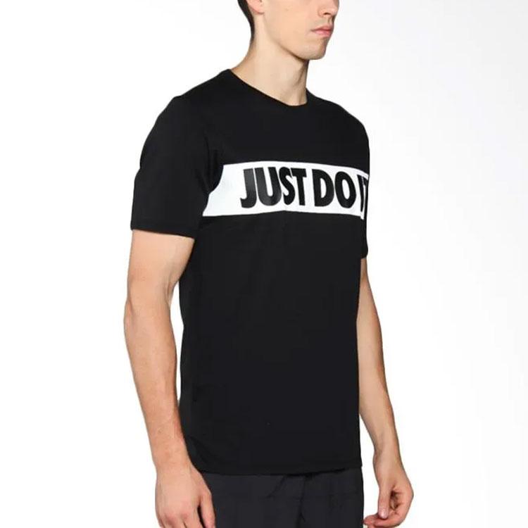 Nike Sportswear Just Do It Knit Crew Neck T-Shirt Men Tops Black 847632-010