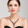 Bridal Fashion Necklace Earrings Crystal Banquet Jewelry Set