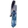 Early Autumn Retro Mid-Rise Flare Jeans with Extended Length for Women