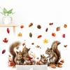 Maple Leaf Squirrel Wall Sticker - Removable Self-Adhesive Art for Living Room, Bedroom, Entrance, or Cabinet (MLC109)