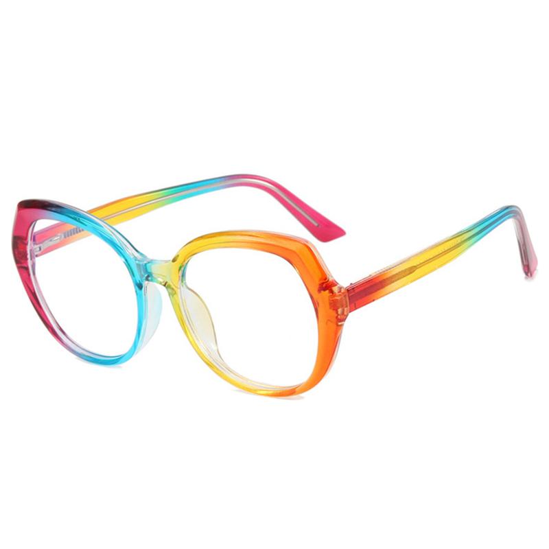 

New Brand Luxury Design Round Transparent Leopard Lady Frame Photochromic Anti Blue Light Hyperopia Reading Glasses +2 +4 +6 0