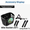 Cartoon Patten Children Kids Basket Plastic Student Front Basket Bike Carrier Bag  Bike Accessories
