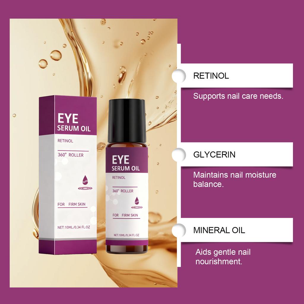 Retinol Eye Serum Roller, Used For Dark Circles And Puffiness, Enhances Elasticity, Reduces Fine Lines, And Absorbs Quickly,10ml