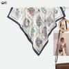 Spring/Summer Luxury Imitation Silk Scarf - Horse Print, 70cm Square, Versatile Neck Protector