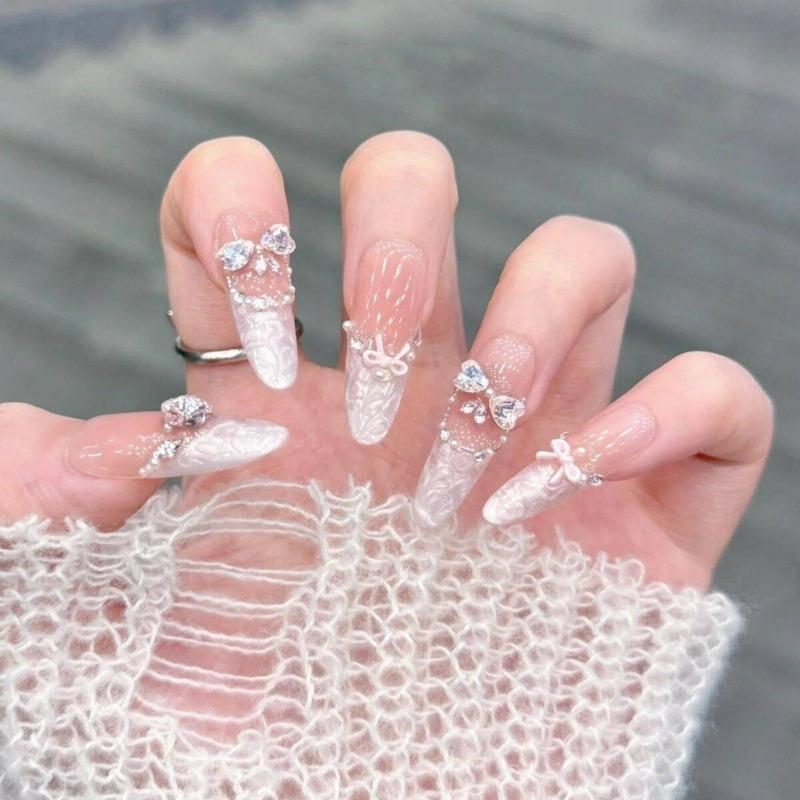 Cat's Eye Wearing Nail Pure Hand-made Nail Piece Fake Nail Wearing Nail Piece Advanced Sense Thin Dog Long