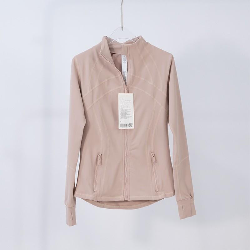 Dámská jednobarevná jógová bunda na zip - Ležérní fitness svršek