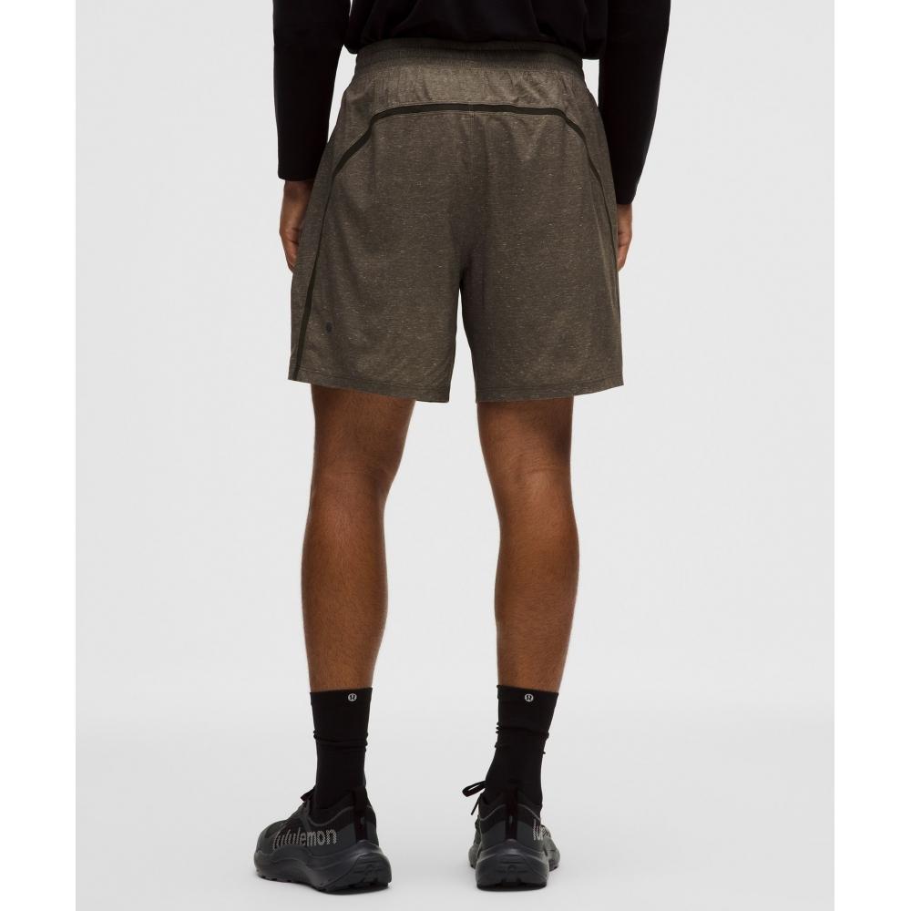 Lululemon Pace Breaker Lined Short 7  Speckled Heather Olive Brown Multi