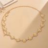 IngeSight.Z Boho Gold Color Flower Belly Waist Chain for Women Summer Beach Bikini Adjustable Belt Chain Body Jewelry Accessory