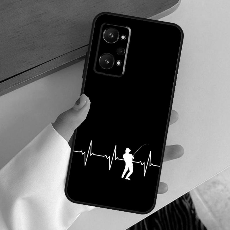 Fishing Heartbeat For Realme 14 10 11 12 13 Pro Plus GT6 GT7 15 Pro C65 C67 C63 C61 C55 C51 C53 C35 C75 Case