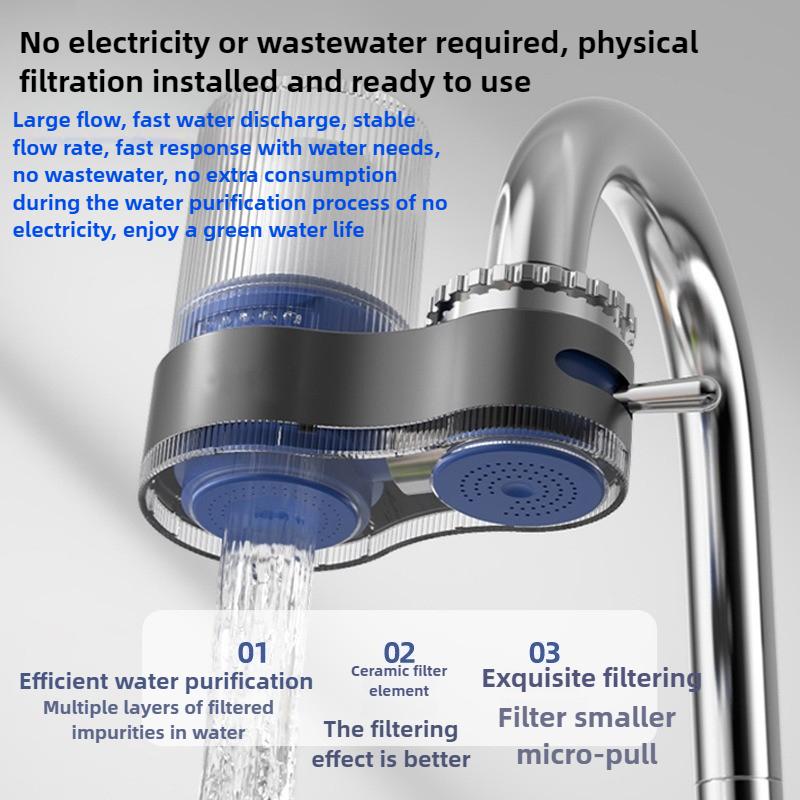 Water Purifier Faucet Filter Household Tap Water Direct Drinking Front Scale Inhibitor Kitchen Water Purifier Double Outlet