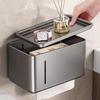 Wall-Mounted Bathroom Tissue Holder with Storage Shelf