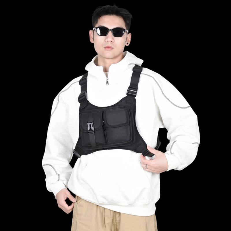 Men's Tactical Anti-Theft Chest Bag – Outdoor Vest Pack for Cycling Running & Sports Activities