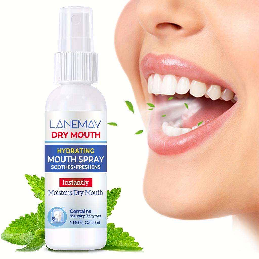 Lanemay Hydrating Mouth Spray - Instantly Soothes Dryness & Freshens Breath with A Minty Taste - 160ml, Natural Ingredients for Daily Oral Care