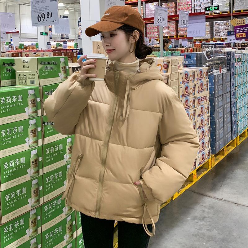 Korean Style Down Jacket: Thick, Loose, Hooded, Short Winter Coat