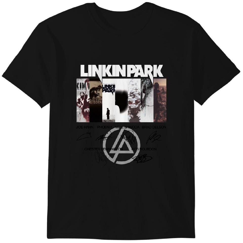 Linkin Rock Band Logo Parc Tricouri cu Semnătura Trupei Rock Tricou Clasic