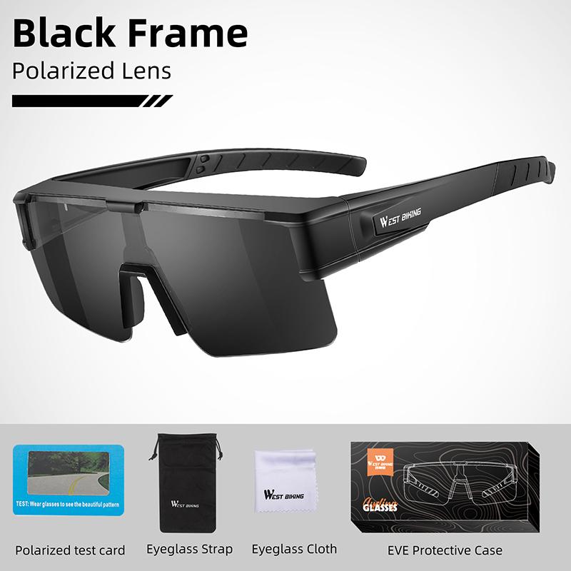 Photochromic Cycling Glasses Fit Over Myopic Sunglasses UV 400 Polarized Fishing Bike Goggles Cool Aesthetic Eyewear