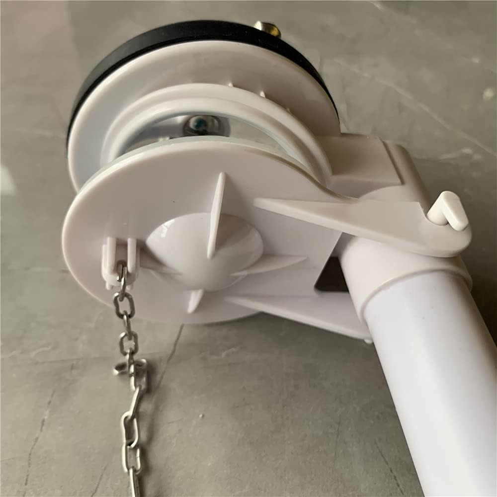 One Piece Toilet Flush Valve, Universal Toilet Repair Kit Complete 2 Inch Toilet Flapper/10 Inch High Toilet Overflow Tube White