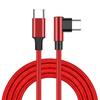 60W USB C To USB C Fast Charging Cable 480Mbps Data Transfer Nylon Braided Right Angle Type C Cable For Phone Laptop Tablet