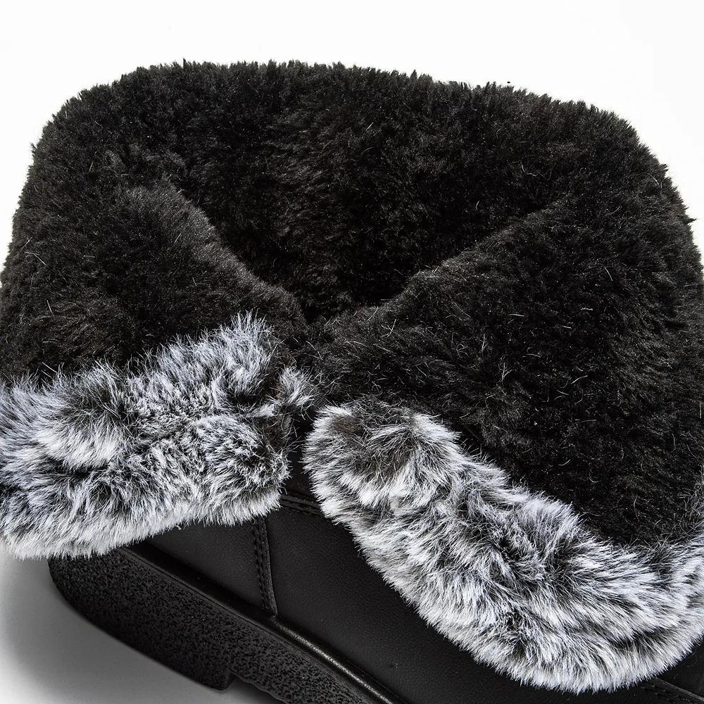 Fashion Women's Waterproof Winter Snow Boots Non Slip Platform Warm Ankle Boots Women Thicken Plush Cotton Padded Shoes Botas De Mujer