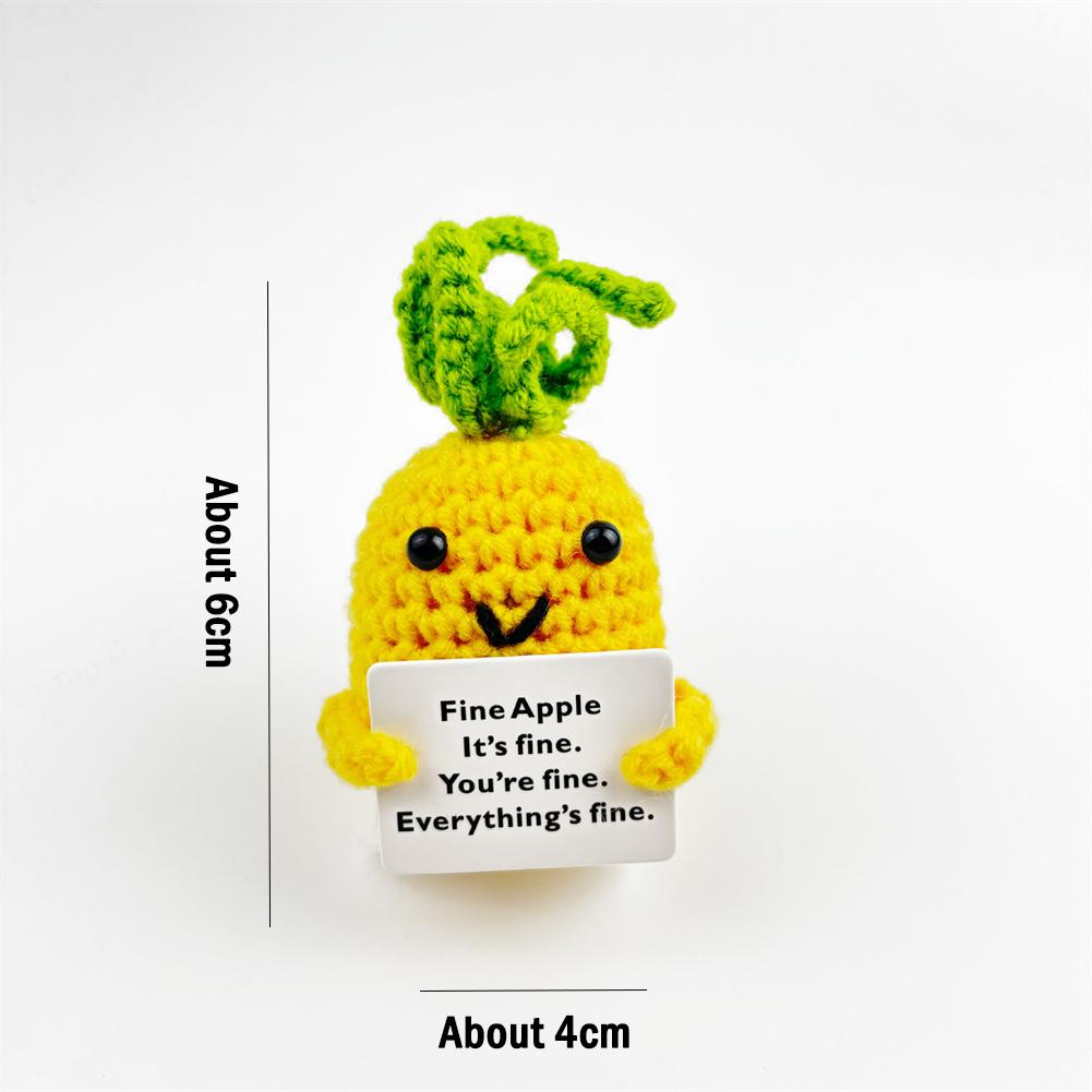 Handmade Emotional Support Pickle Positive Cucumber Dolls Home Decoration Funny Kawaii Yarn Knitting Gifts Living Room Decor