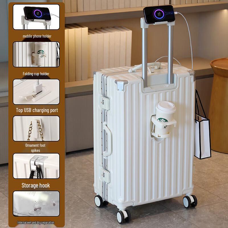 OEING Multi-functional Luggage with Universal Wheels 24 inch
