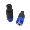 Four-Core 6.5mm Female Metal Audio Adapter with Aviation Card Lock