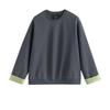 Chuyu Women's New Chinese Style Colorblock Crew Neck Sweatshirt