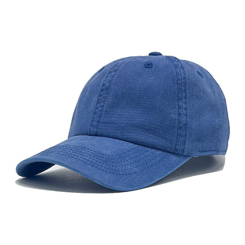 Worn Cotton Mens Look Water Washed Cotton Embroidered Baseball Cap Protect Sun