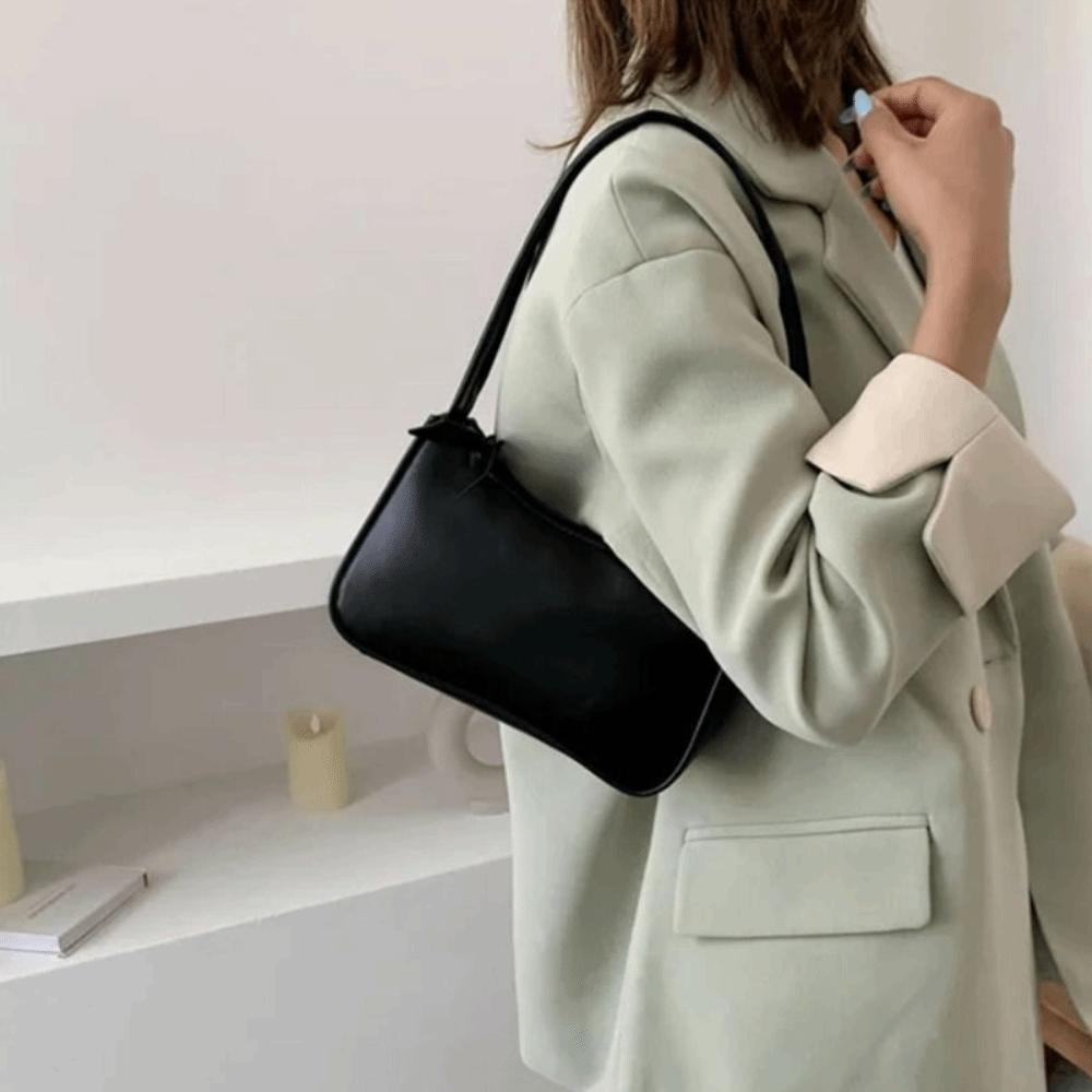 Underarm Style Retro Forearm Bag Minimalist Design PU Leather Bag Single Shoulder Bag  Female Use