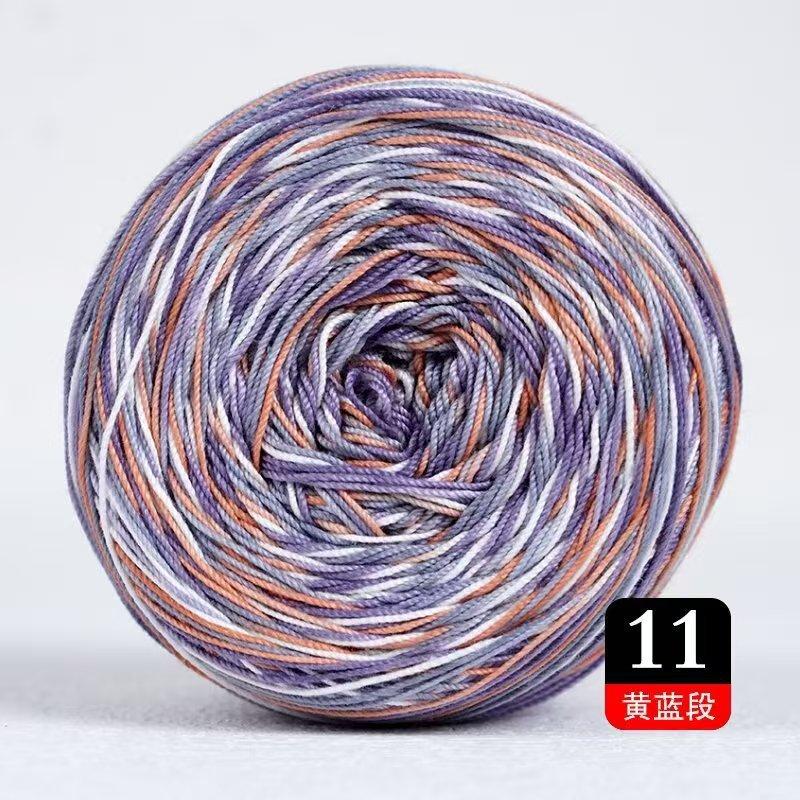 50g/Rotolo Filato di Cotone in Pizzo per Torta per Uncinetto & Maglia Fatto a Mano Fai da Te Morbido Caldo Filato Colorato a Gradiente Filo Materiali per Maglioni