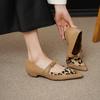 Fashion 2025 New Spring Women Pumps Horsehair/Genuine Leather Shoes for Women Pointed Toe Wedges Shoes Leopard Mary Janes Women Shoes