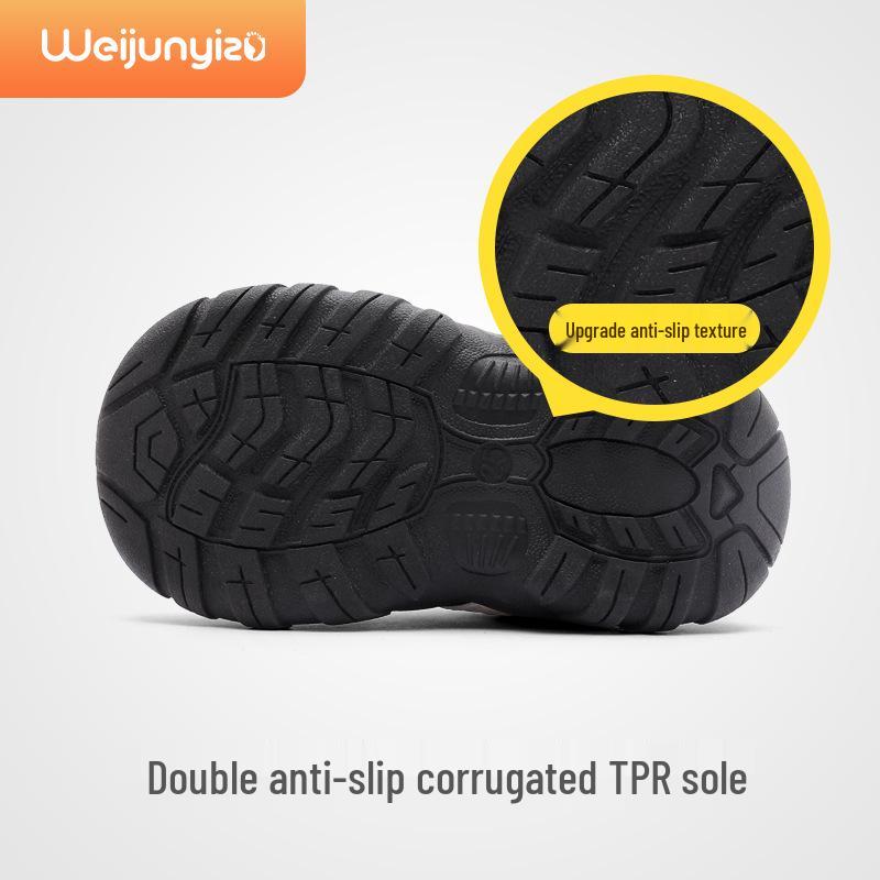 Wei Jun Yi Zu Kids' Velvet-Lined Soft Sole Sneakers - Autumn/Winter Toddler Shoes