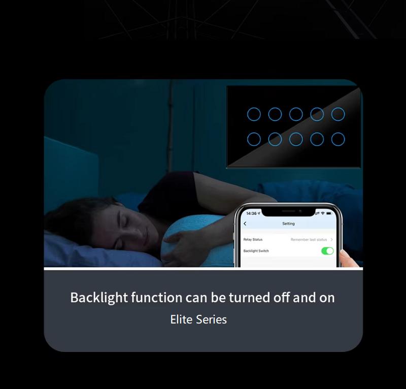 8 Gang WiFi Zigbee Smart Wall Touch Switch 10A Alexa Voice Control Waterproof for App Smart Home Lighting System