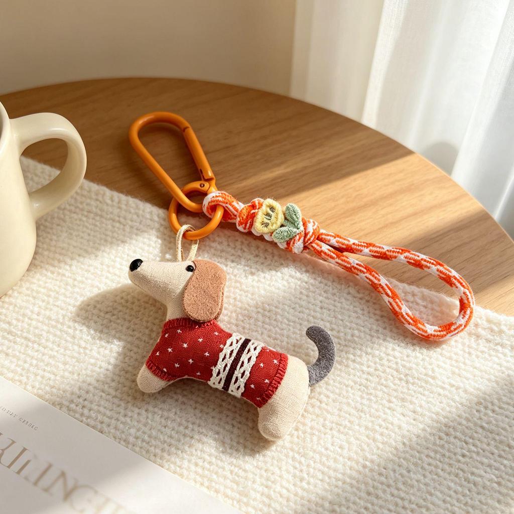 High-End Forest Style Rabbit Doll Keychain and Lanyard: Cute Girly Bag or Phone Accessory