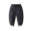 2-7 Years Kids Warm Drawstring Pants Adjustable Cuffs Windproof Pants