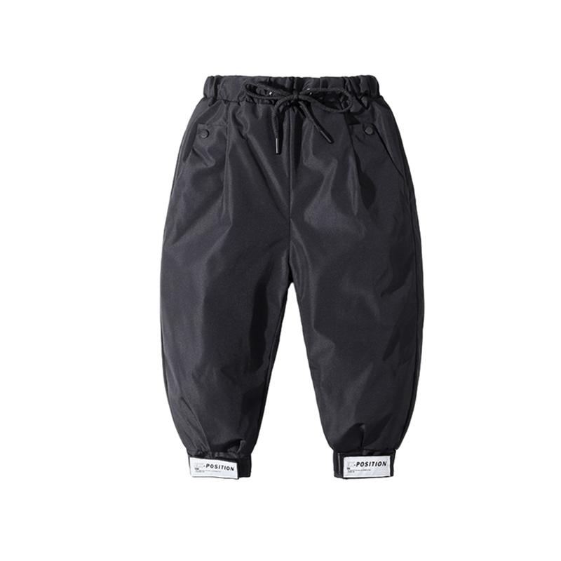 2-7 Years Kids Warm Drawstring Pants Adjustable Cuffs Windproof Pants