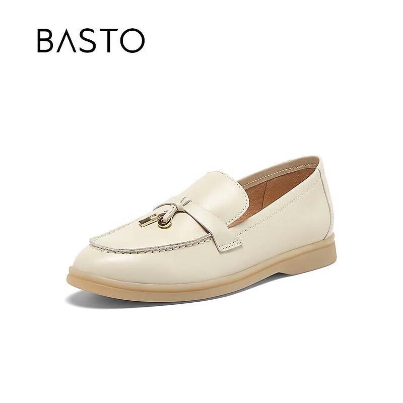 BASTO Women s Sheepskin Slip-On Loafers 36