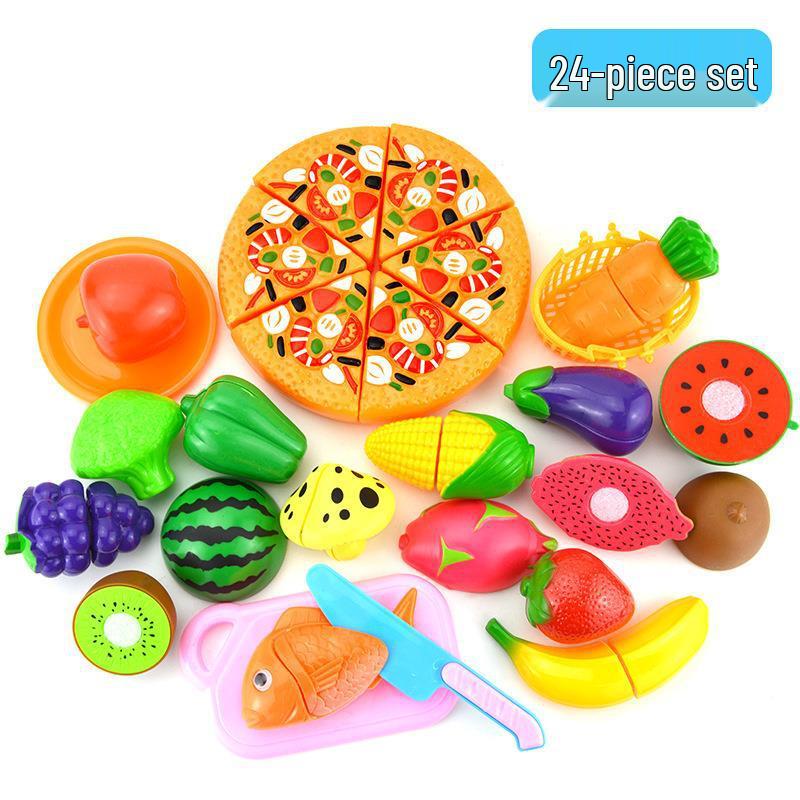 Children's Pretend Play Kitchen Set: Fruit & Veggie Cutting Toy