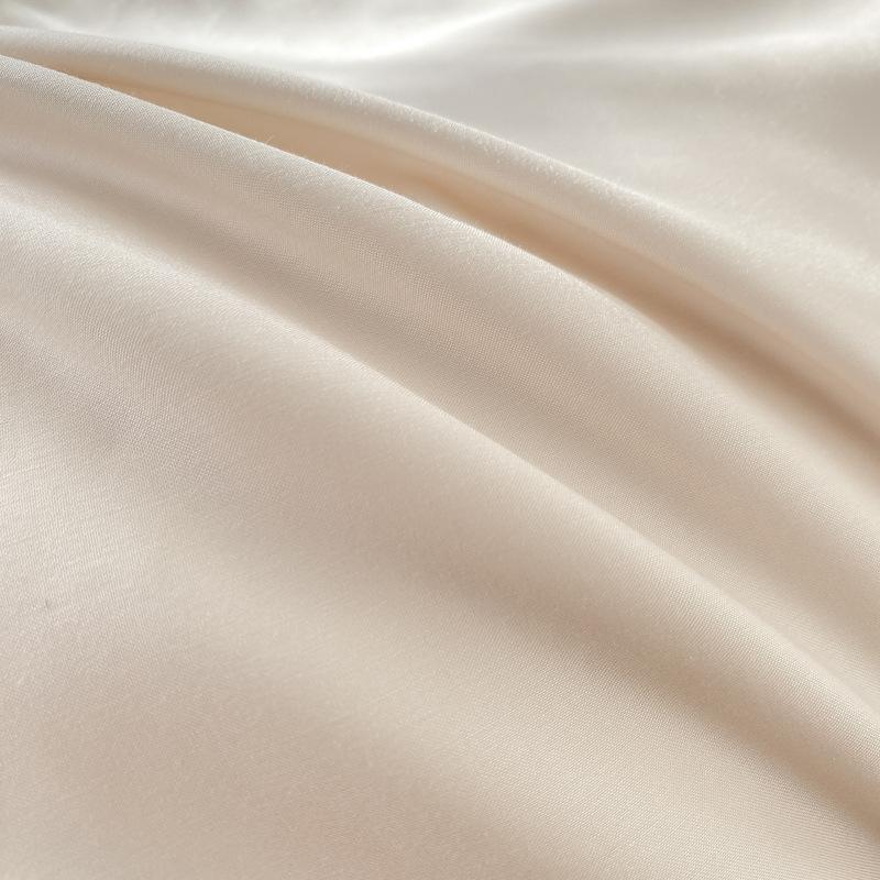 Summer Solid Color Ice Silk Four Piece Set Cool Feeling Bed Sheet Duvet Cover Three Piece Bedding Set For Dormitory Comfortable Bed Linen