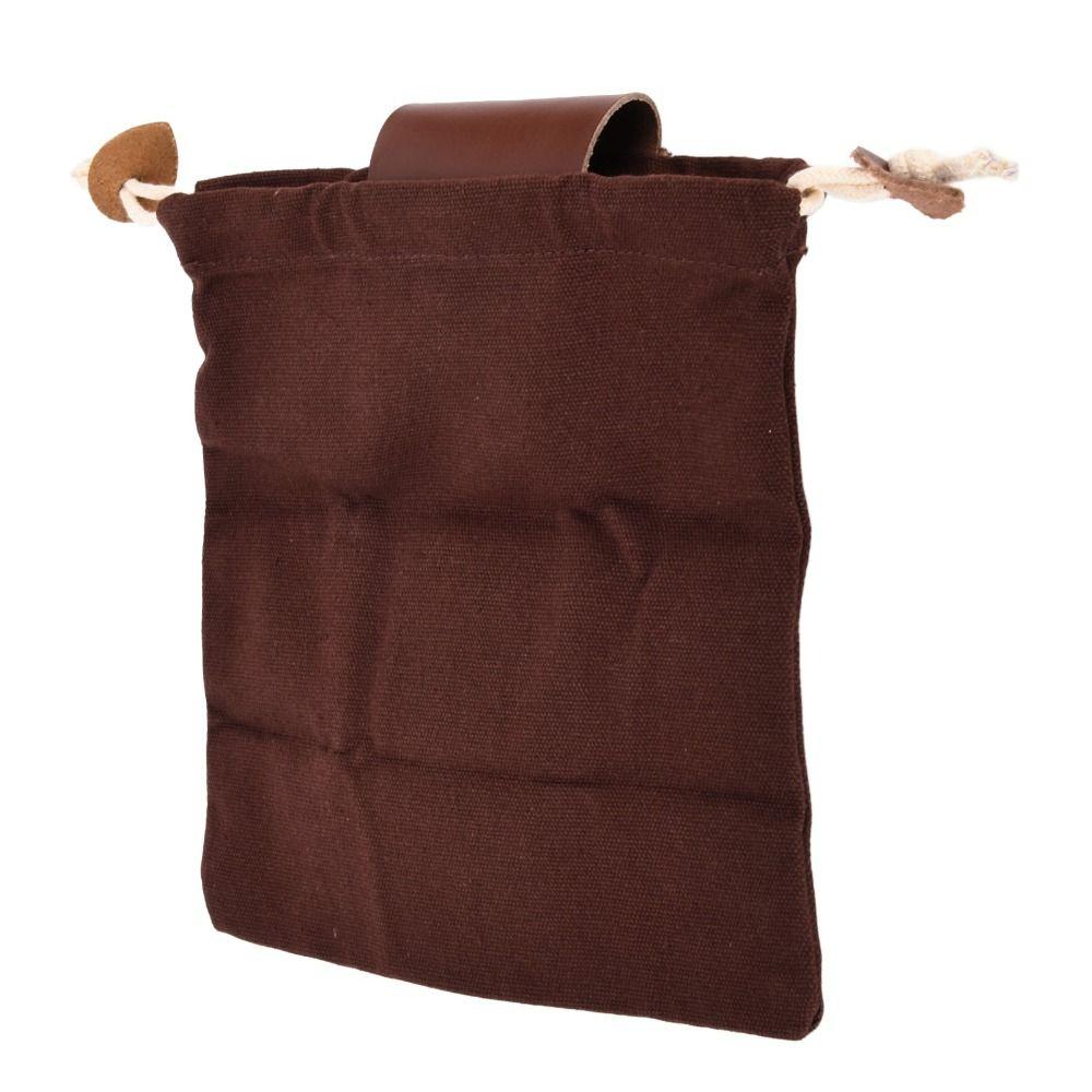 Collapsible Foraging Bag Leather Trim Outdoor Pouch Bag Portable Foraging Pouch Mushroom Foraging