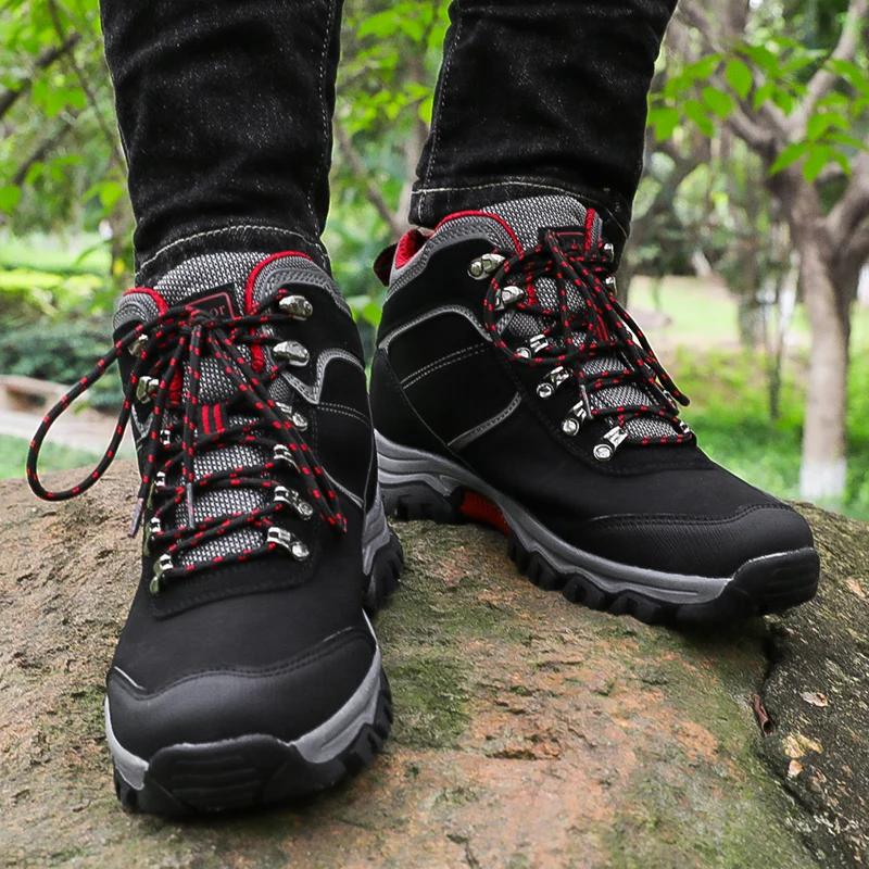 Hiking Shoes Men's Waterproof Hunting Boots Tactical Desert Combat Ankle Trekking Boots Male Women Warm Leather Sneakers
