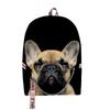 Classic Novelty Lovely French Bulldog School Bags Unisex 3D Print Oxford Waterproof Notebook multifunction Travel Backpacks