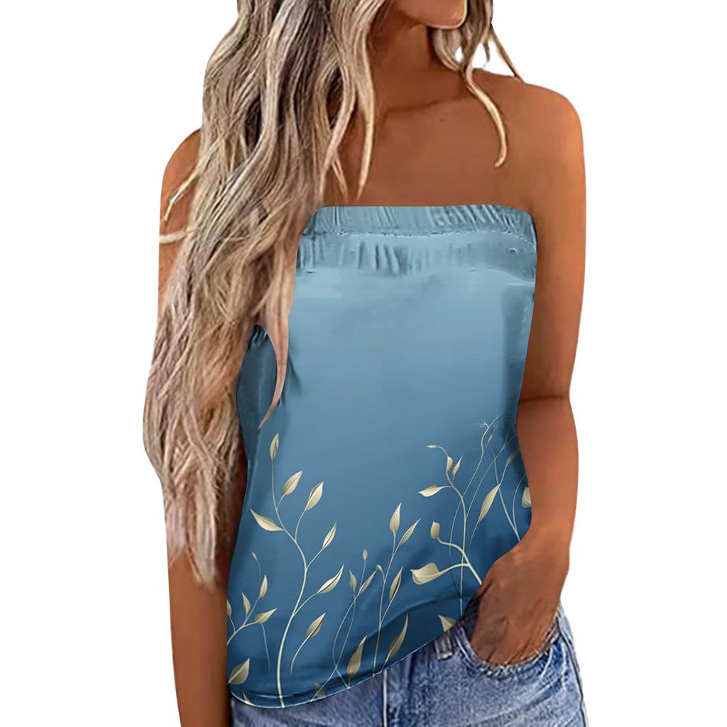 Women Bandeau Top Strapless Top Boobtube Tops Women Y2K Clothes Crop Top Summer Tops for Women UK Ladies Boobtube Tops